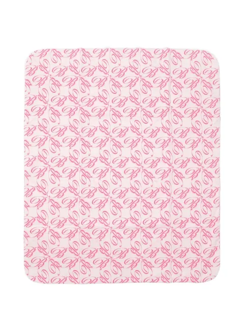 Miss Blumarine logo-print cotton scarf