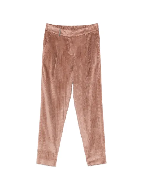 Peserico pleated corduroy tapered trousers