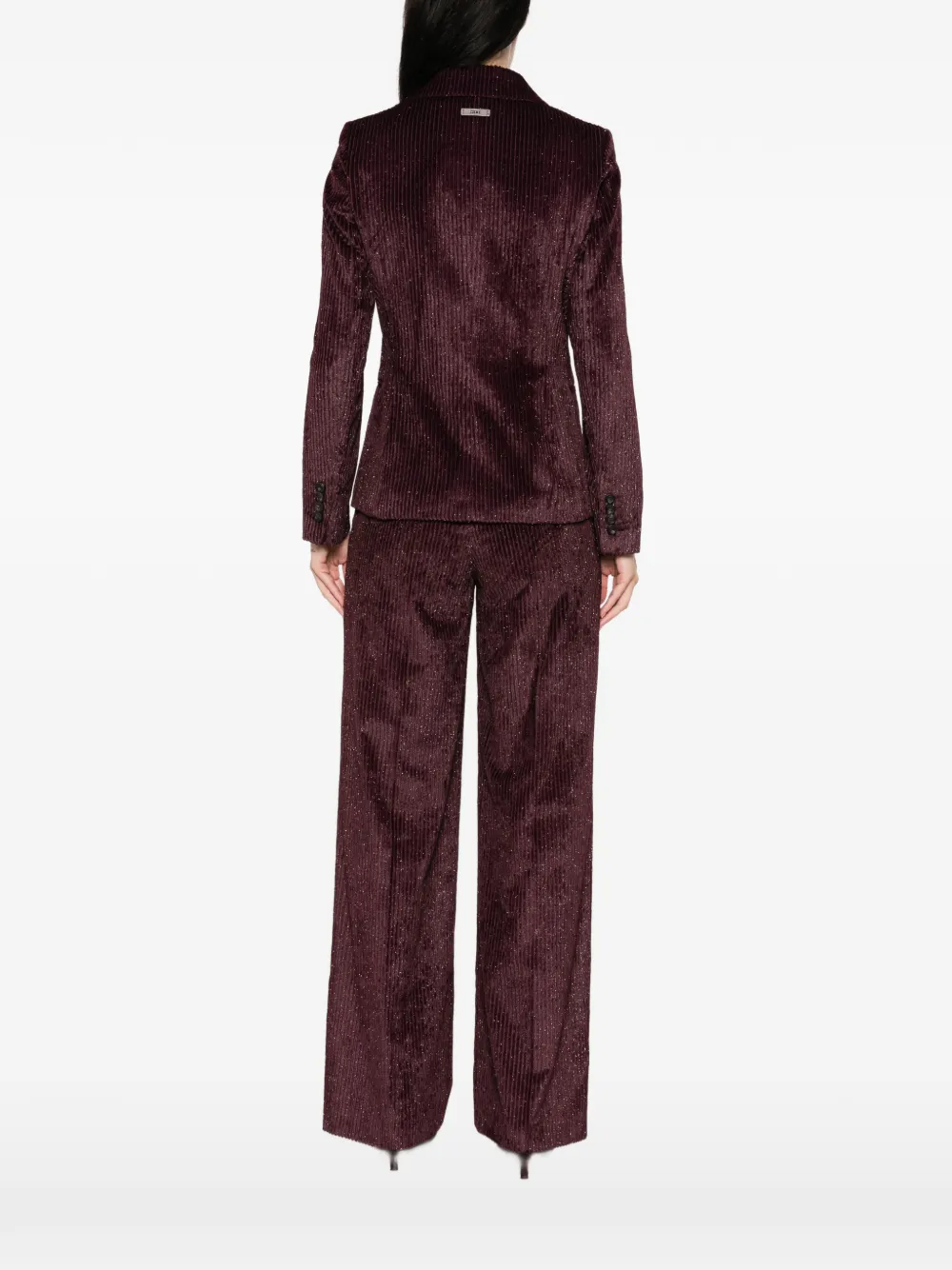 Peserico Ribfluwelen blazer Paars