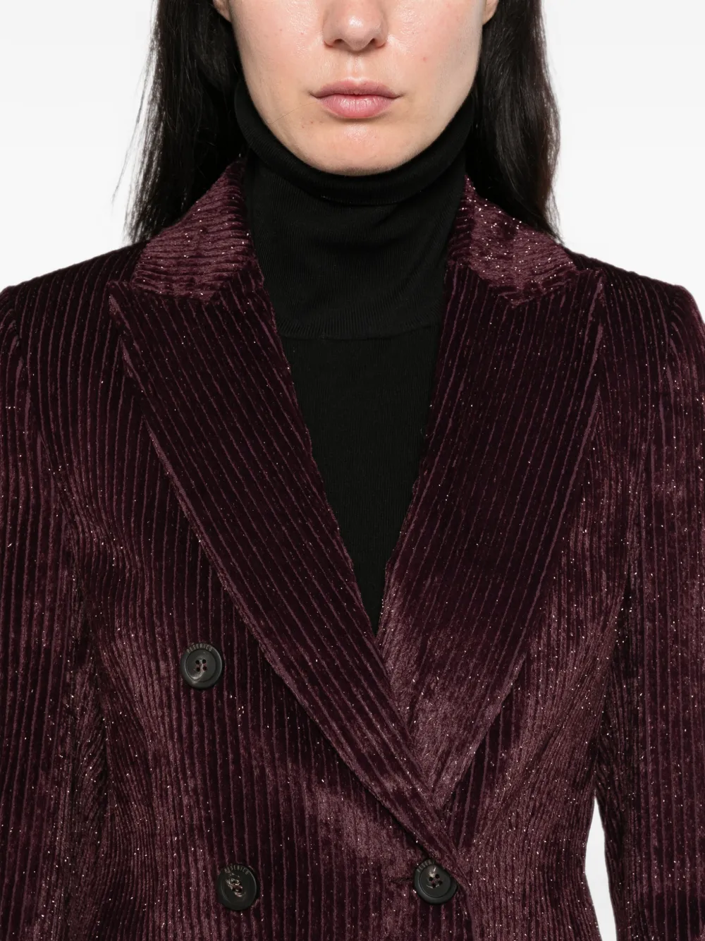Peserico Ribfluwelen blazer Paars