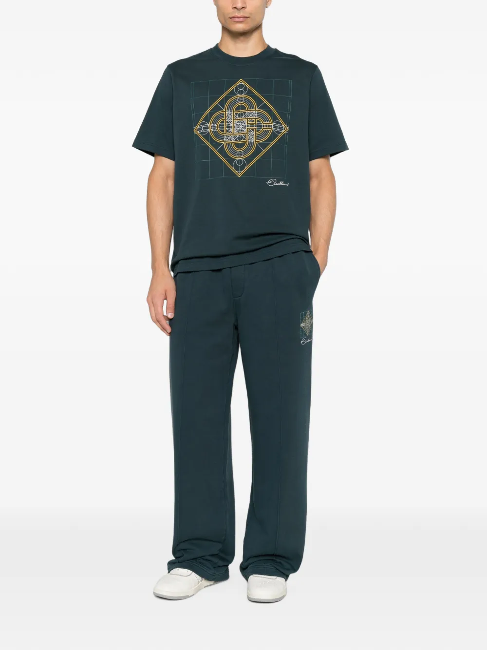 Casablanca Trainingsbroek met logoprint Groen