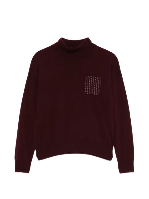 Peserico bead-embellished high-neck sweater