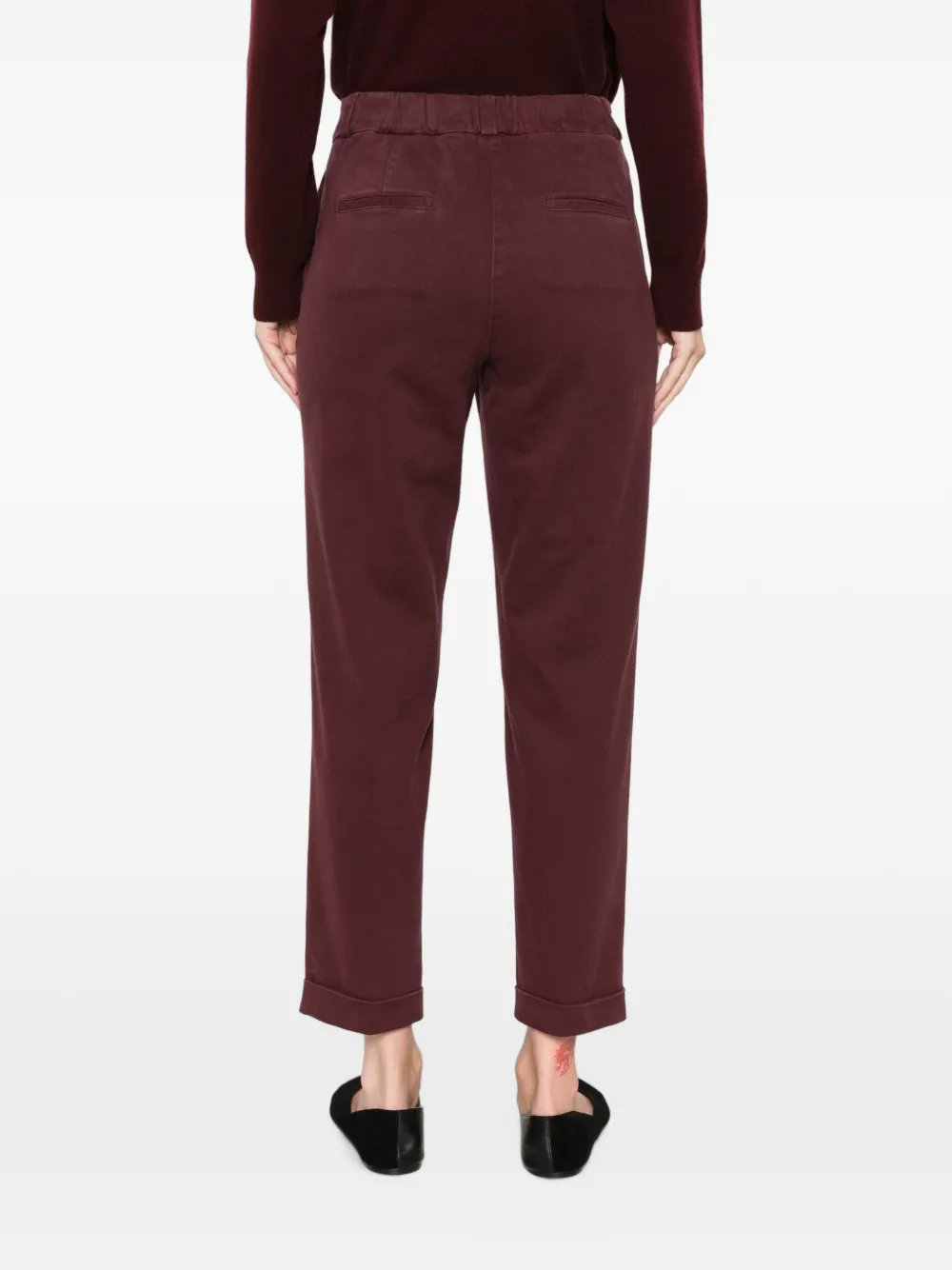 Peserico Straight broek van stretch-katoen Rood