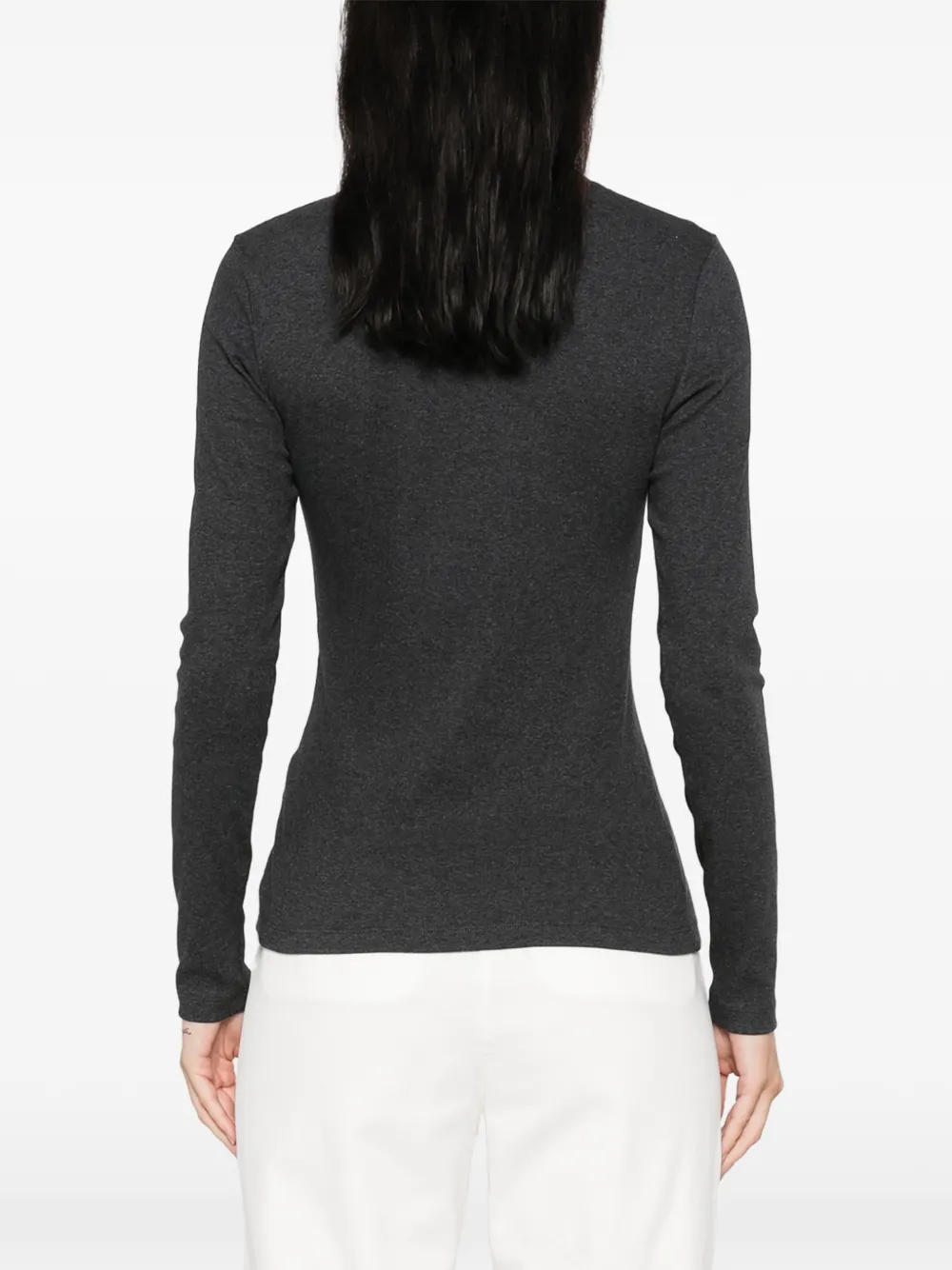 Peserico bead-embellished long-sleeve T-shirt Grijs