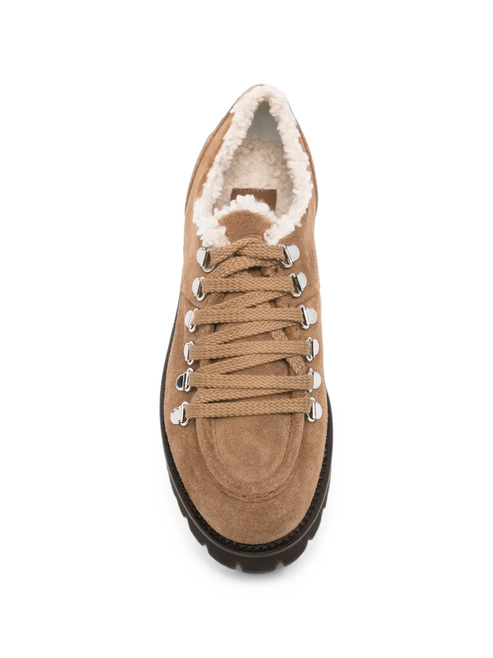 Peserico suede shearling-lined sneakers Bruin