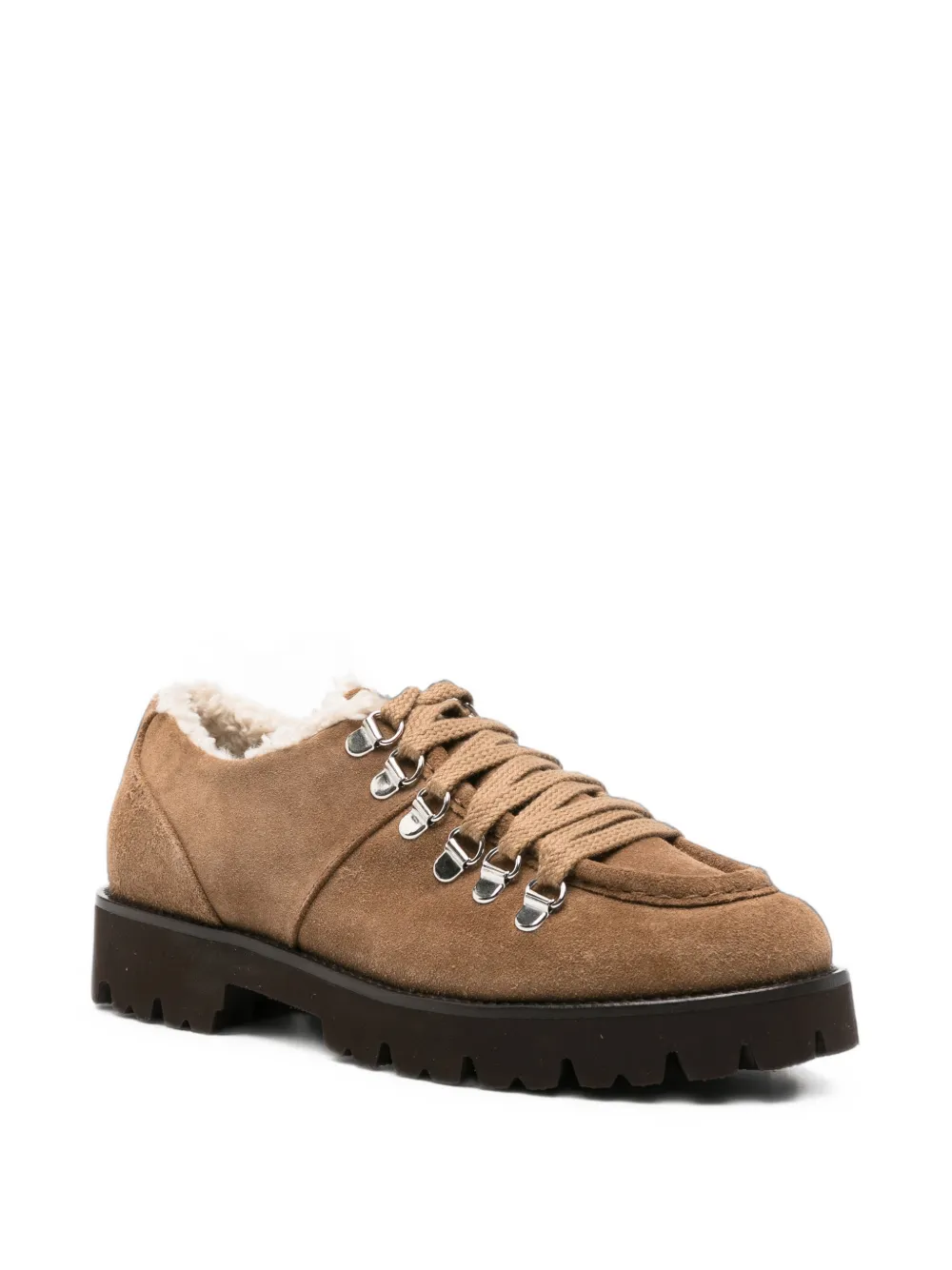 Peserico suede shearling-lined sneakers Bruin