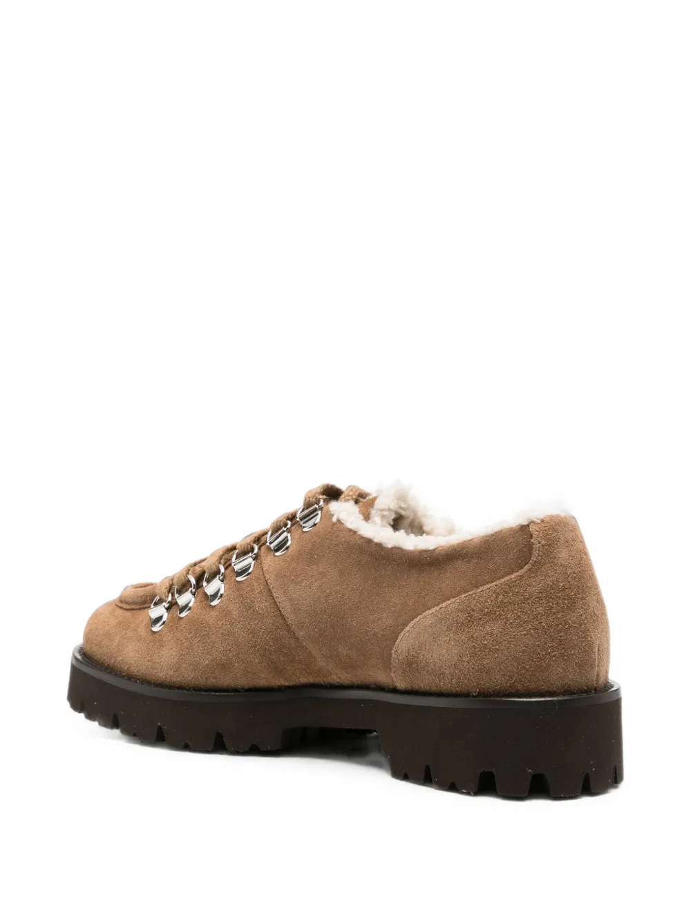 Peserico suede shearling-lined sneakers Bruin