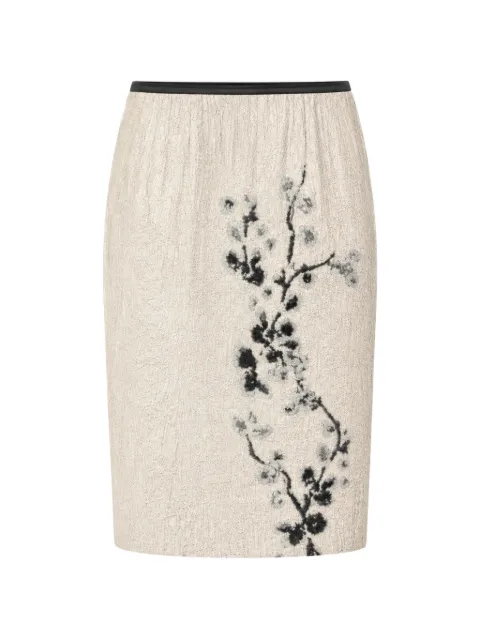 PSOPHIA floral-print jacquard midi skirt
