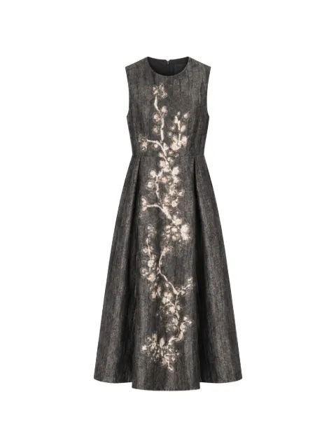PSOPHIA floral-jacquard sleeveless midi dress