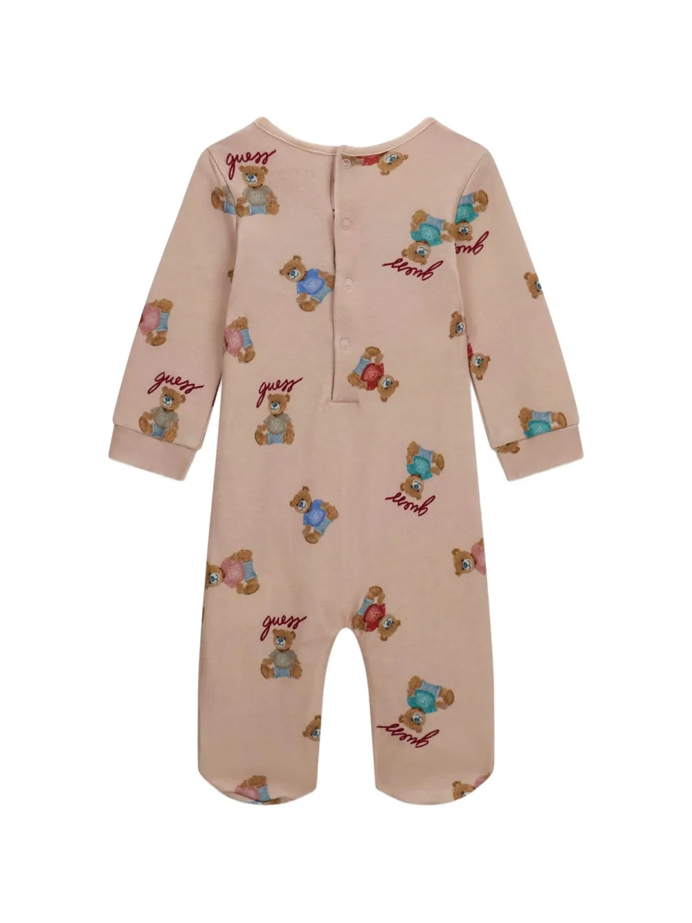 guess kids Slaappak met teddybeer-print en logo-patch Roze
