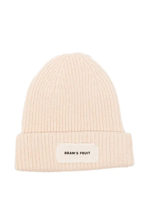 Bram’s Fruit ribbed-knit logo-patch beanie hat