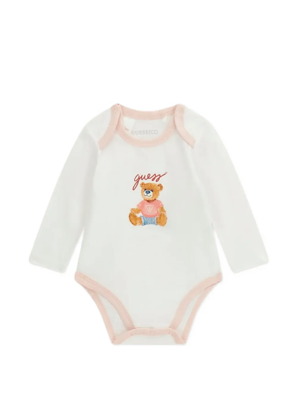 guess kids Drie rompers met teddybeerprint Beige