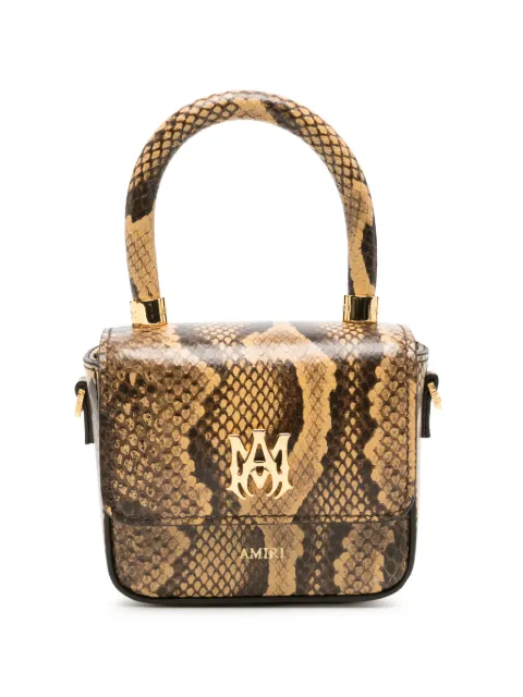 AMIRI bolsa mini nano MA con efecto de piel de serpiente y placa del logo
