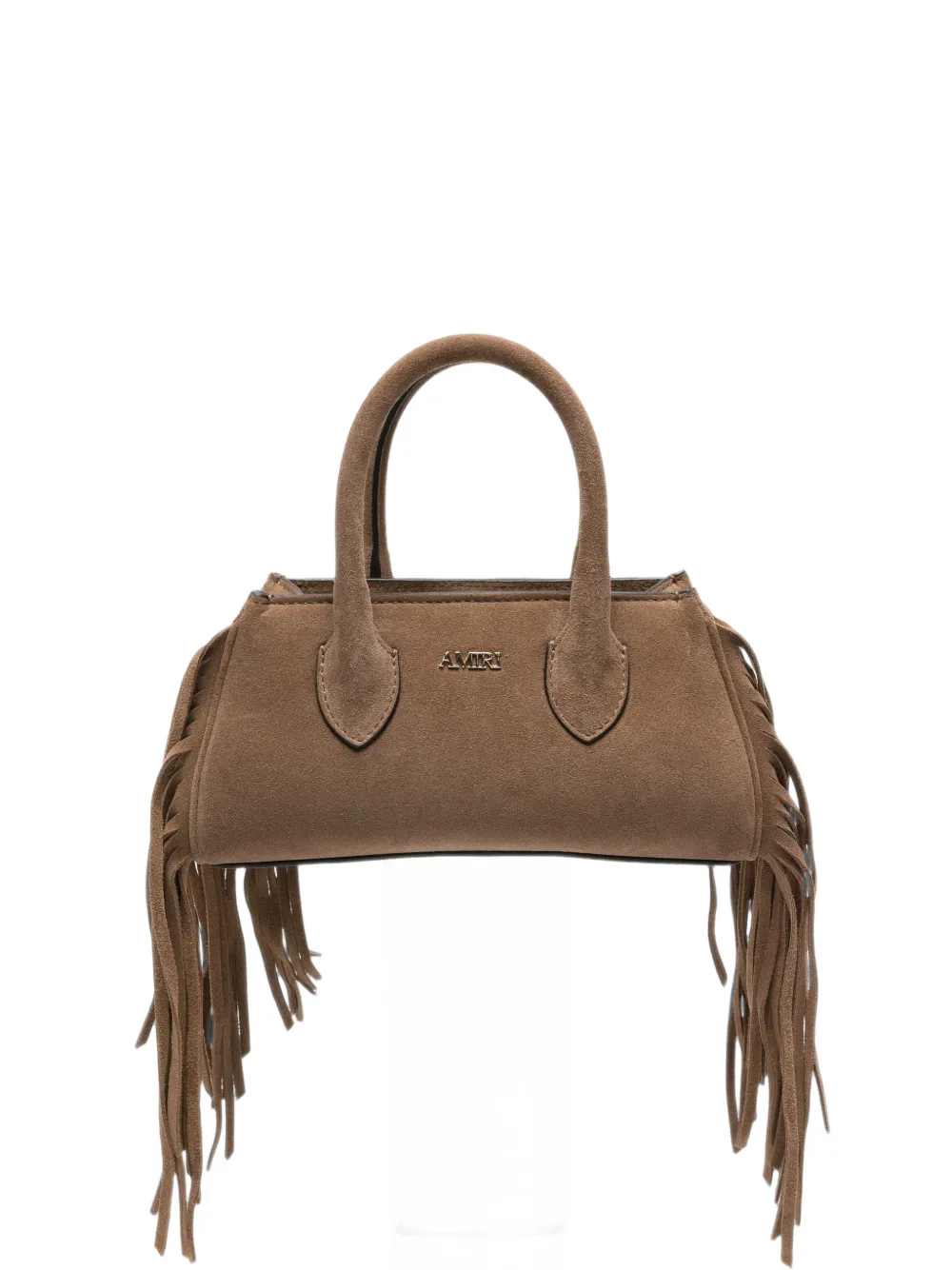 AMIRI micro fringed suede tote bag - Marrone