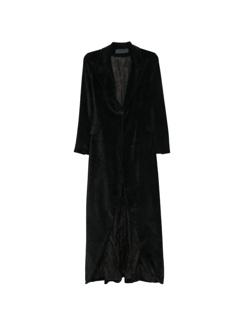 Marc Le Bihan velvet raw-edge coat