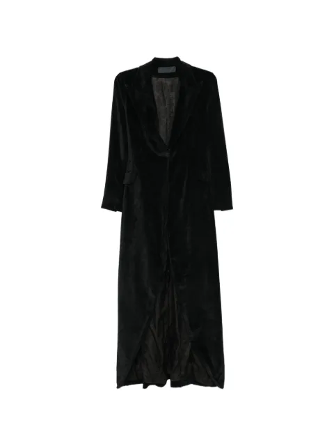 Marc Le Bihan velvet raw-edge coat