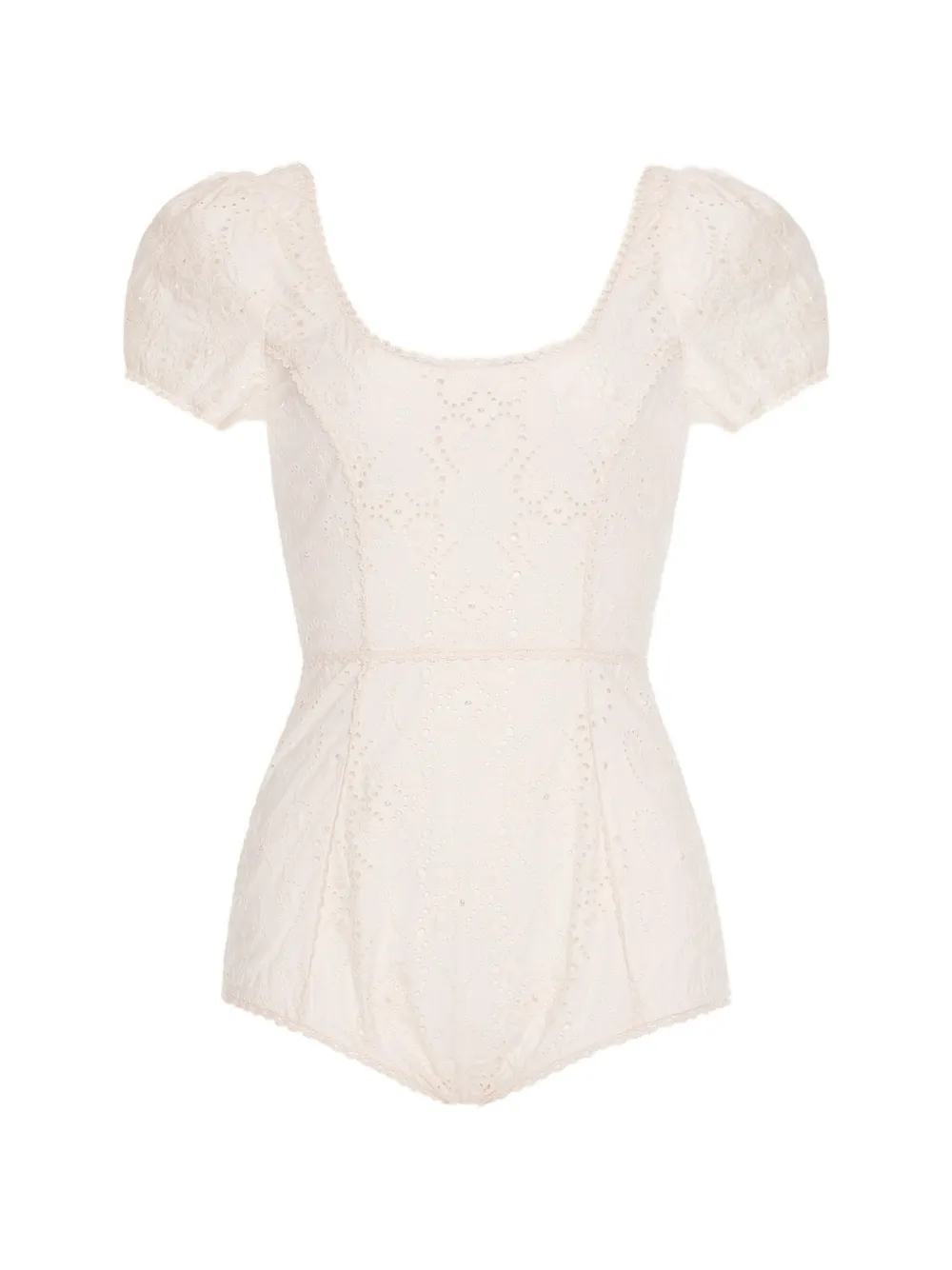 Agua By Agua Bendita Gaviota Playa eyelet-embroidered bodysuit