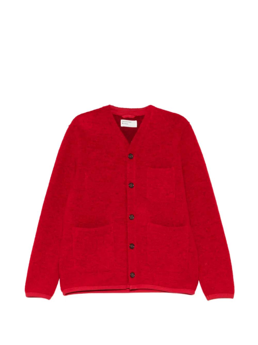 Universal Works Wool Fleece Jacket In Red