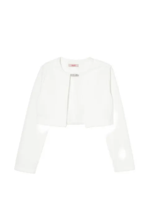 Liu Jo Kids logo-plaque cropped jacket