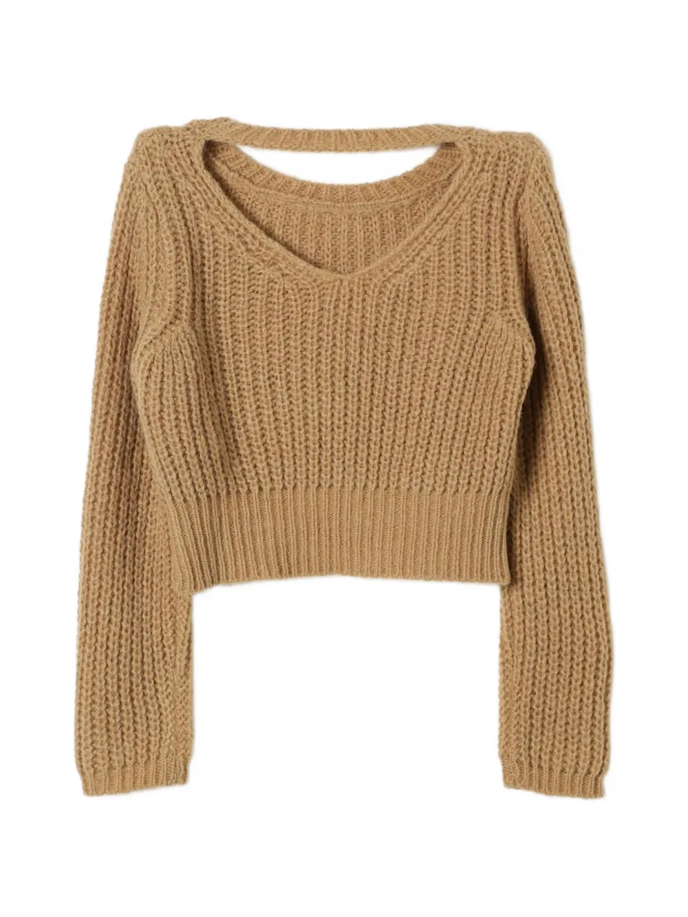 Liu Jo Kids Chunky gebreide trui met uitgesneden details Beige