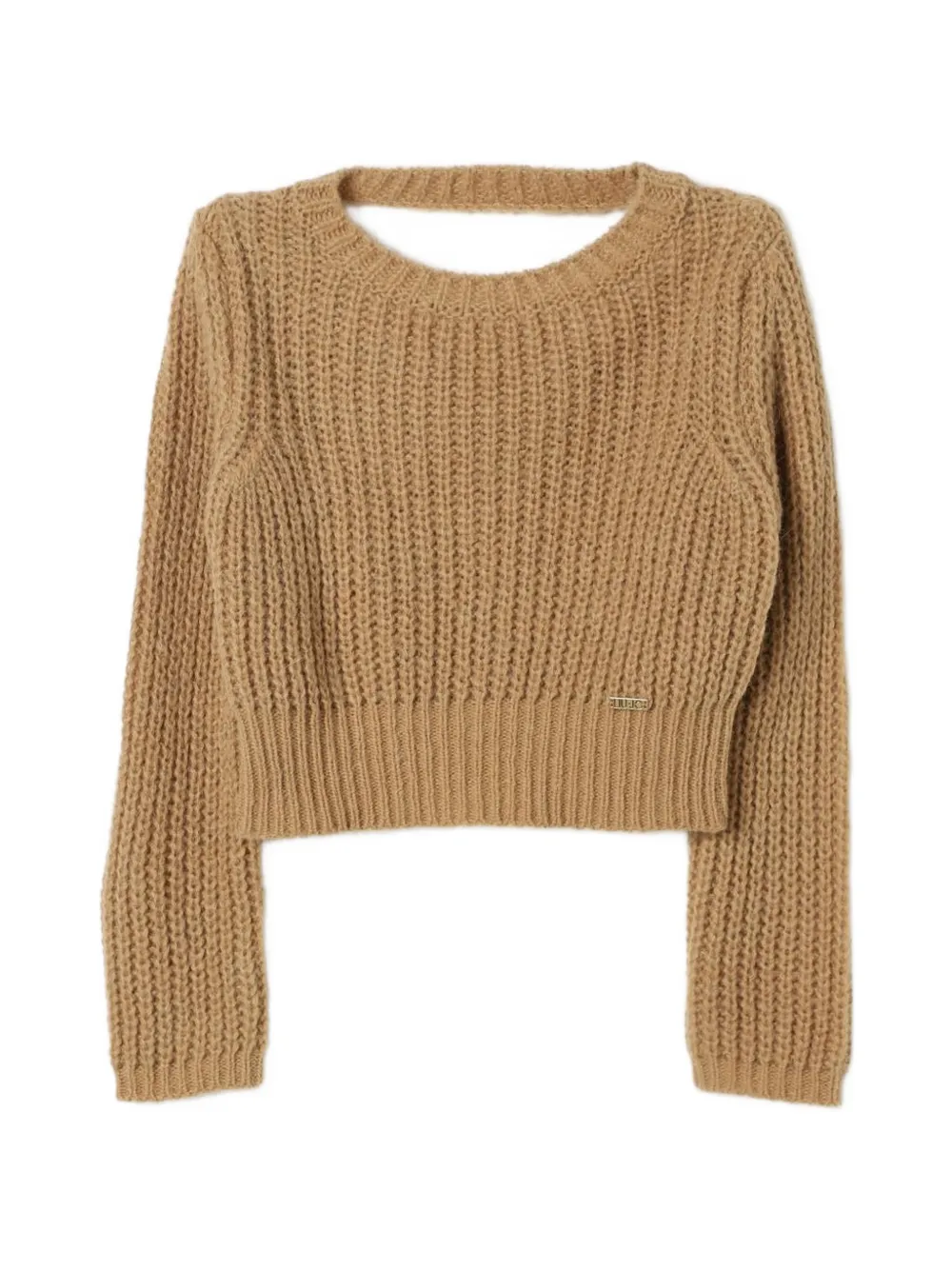 Liu Jo Kids chunky-knit cut-out sweater - Toni neutri
