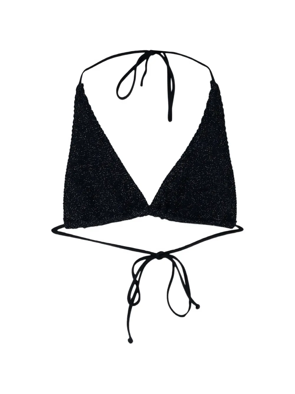 MC2 Saint Barth crinkled-metallic bikini top