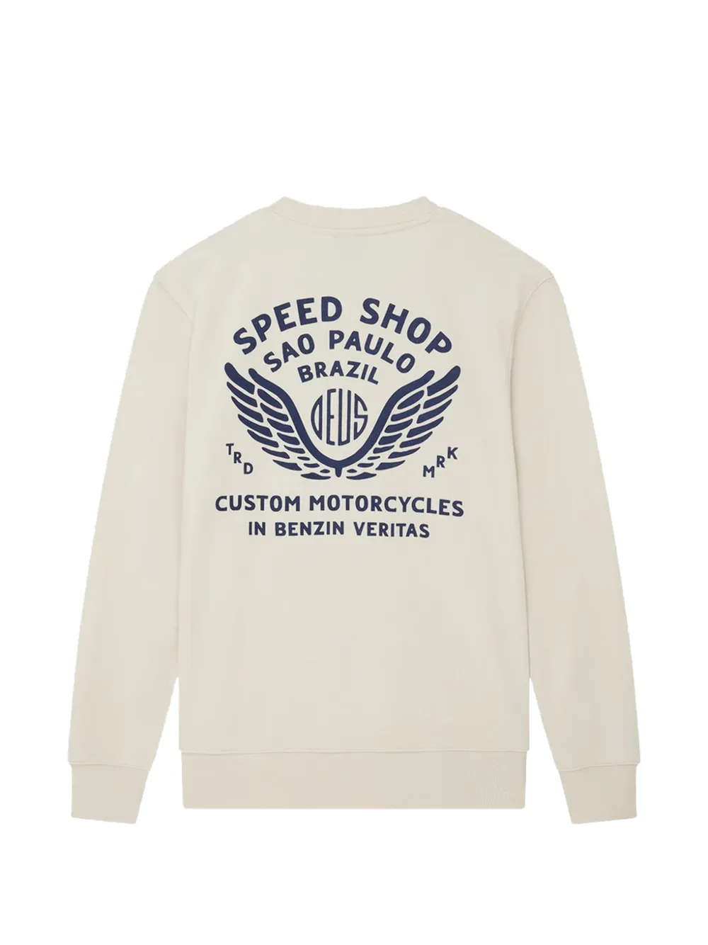 Deus Ex Machina Munificence sweater met ronde hals en grafische print Beige