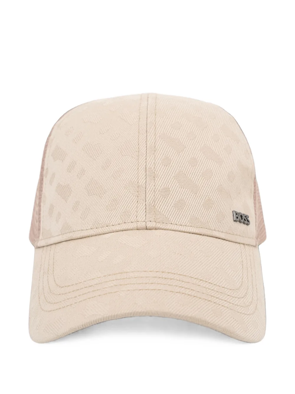 Hugo Boss Mesh-panelled Logo-plaque Baseball Cap In Brown
