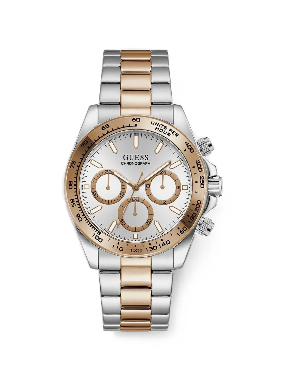 GUESS USA Arthur 2-tone analog watch - Argento