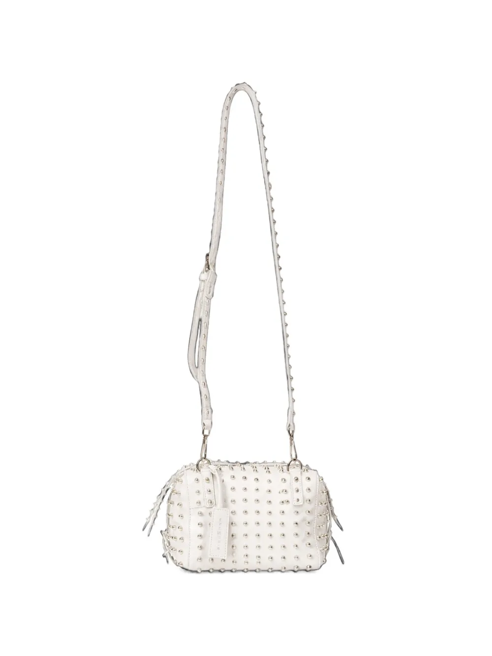 John Richmond stud-embellished cross body bag - Bianco