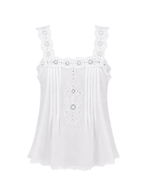 Xirena Abby broderie-anglaise pintuck-pleat top