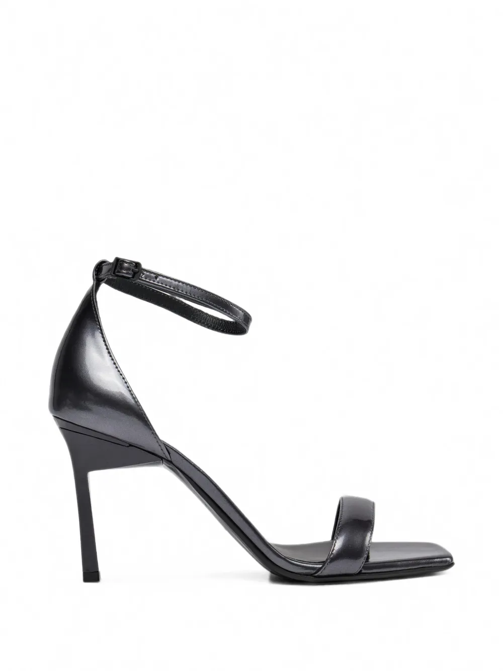 Calvin Klein Sandali in pelle lucida - Nero