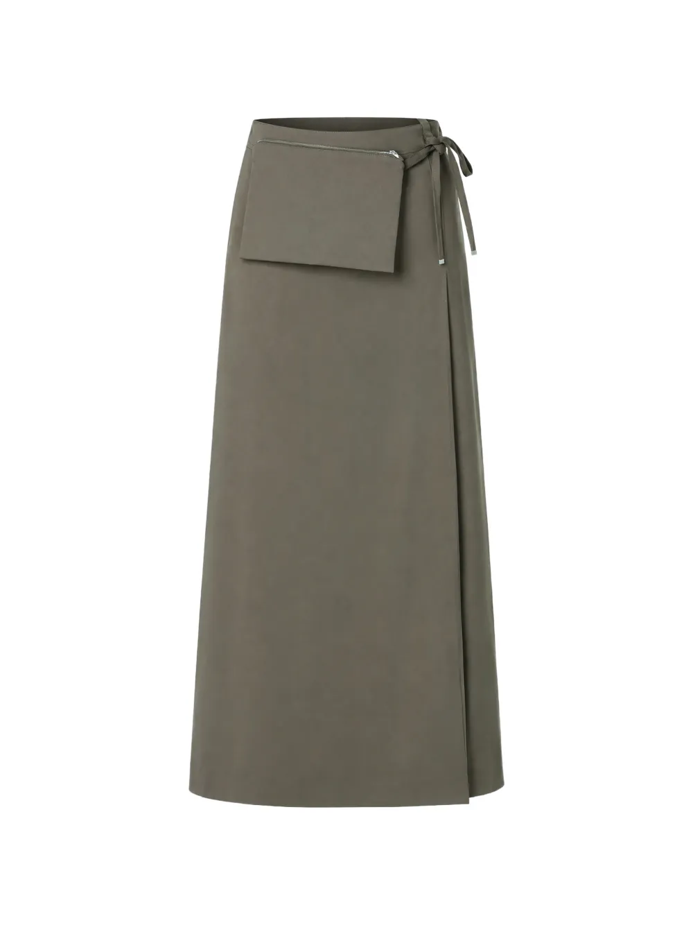 Drykorn wrap-style pouch-detail midi skirt