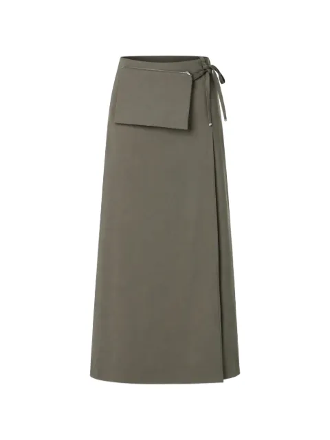Drykorn wrap-style pouch-detail midi skirt