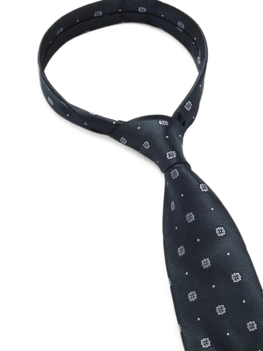 BOSS Zijden stropdas met jacquard-patroon Blauw