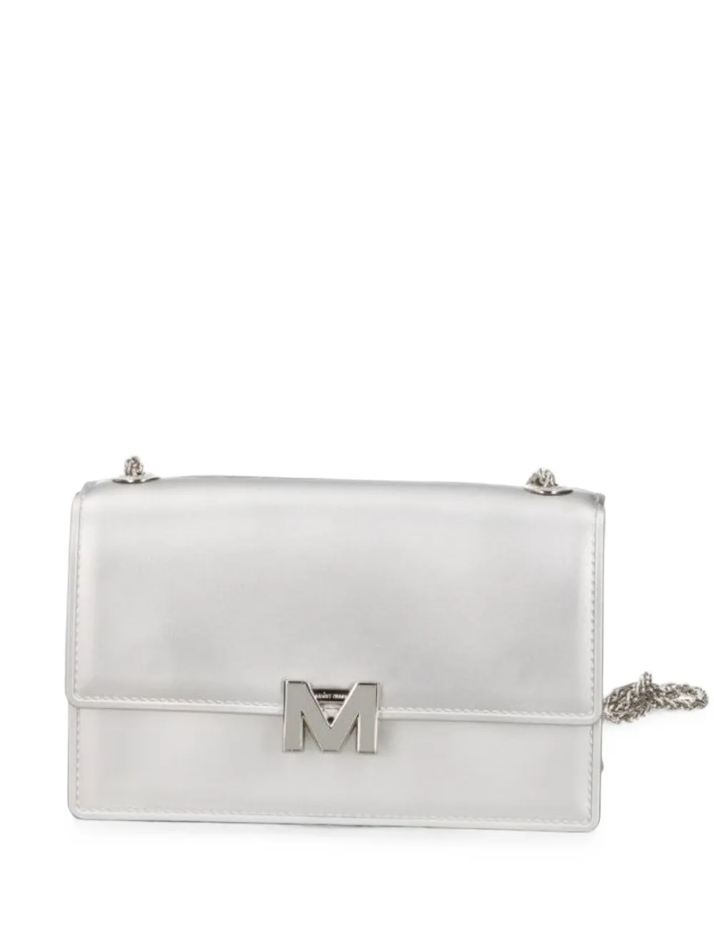Marc Ellis mini pochette métallisée à plaque logo - Argent