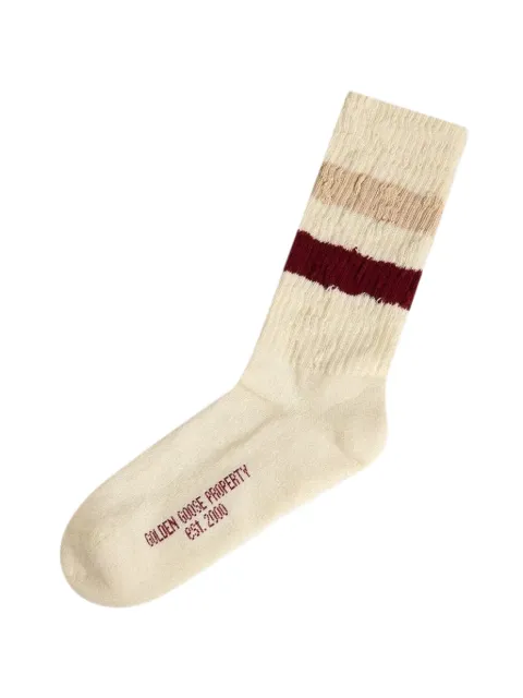 Golden Goose Star vintage ribbed striped socks