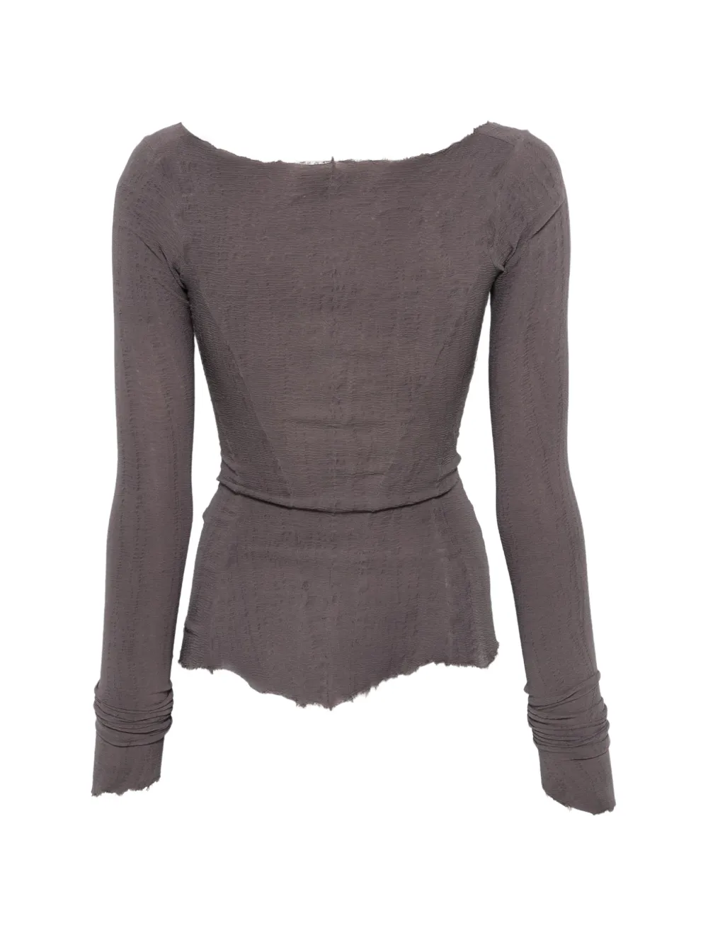 Marc Le Bihan raw-edge panelled T-shirt Grijs