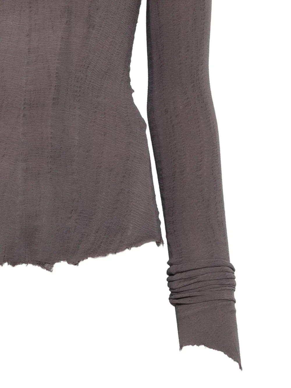Marc Le Bihan raw-edge panelled T-shirt Grijs