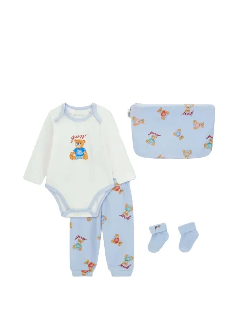 guess kids bear-print babygrow set (set of four)