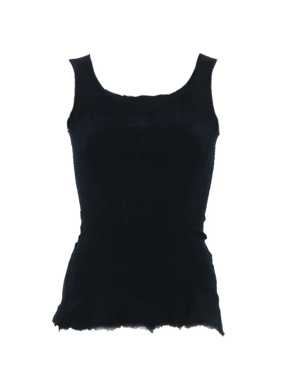 Marc Le Bihan raw-edge panelled top Blauw