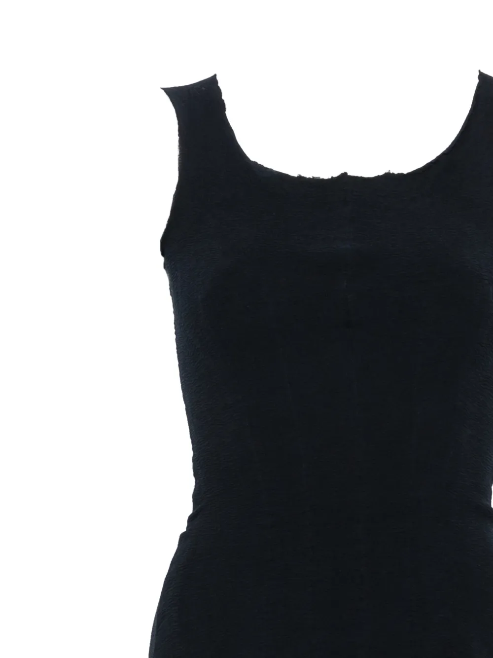 Marc Le Bihan raw-edge panelled top Blauw