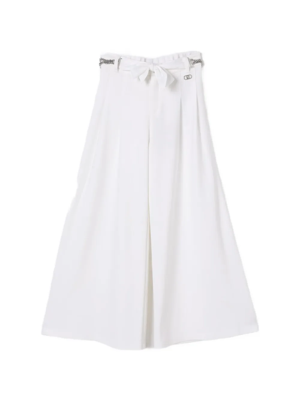 Liu Jo Kids bow-detail palazzo pants - Bianco