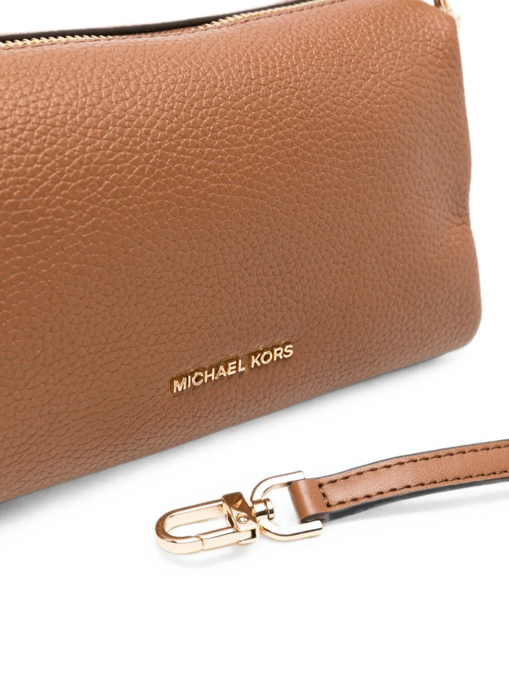 Michael Kors Kleine Bryant mini-tas van bewerkt leer met logo-plakkaat Bruin