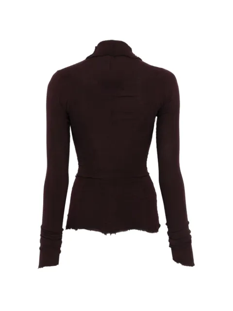 Marc Le Bihan raw-edge high-neck top