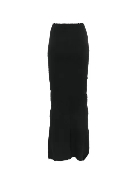 Marc Le Bihan raw-edge textured-finish maxi skirt