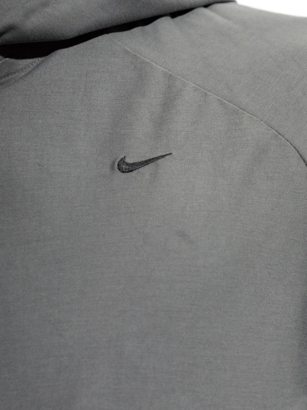 Nike Tech embroidered-logo hooded jacket Grijs