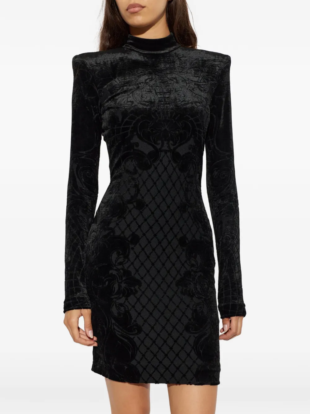 Balmain Fluwelen mini-jurk Zwart
