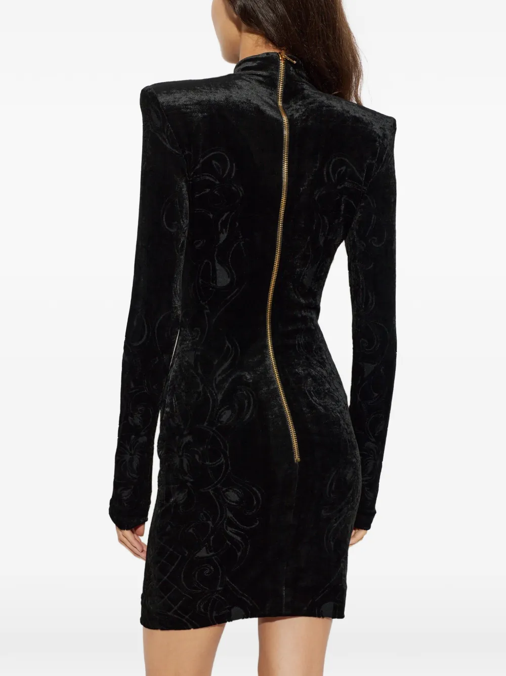 Balmain Fluwelen mini-jurk Zwart