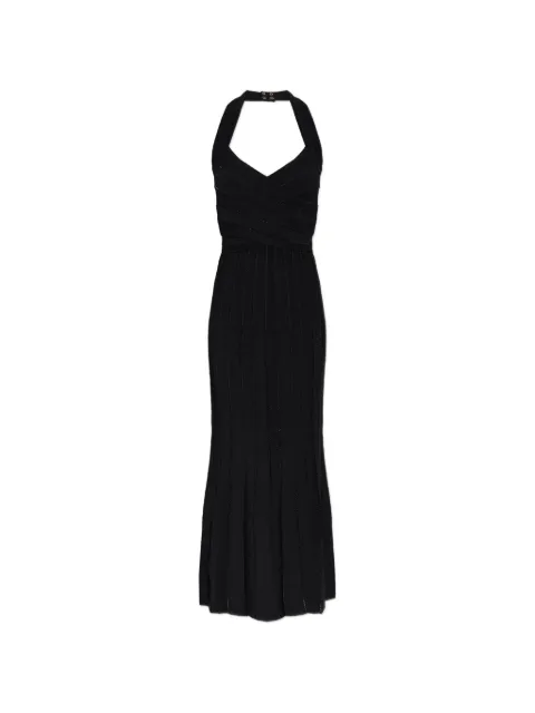 Balmain backless halterneck midi dress